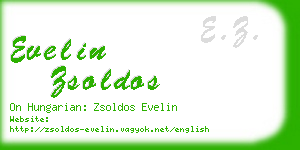 evelin zsoldos business card